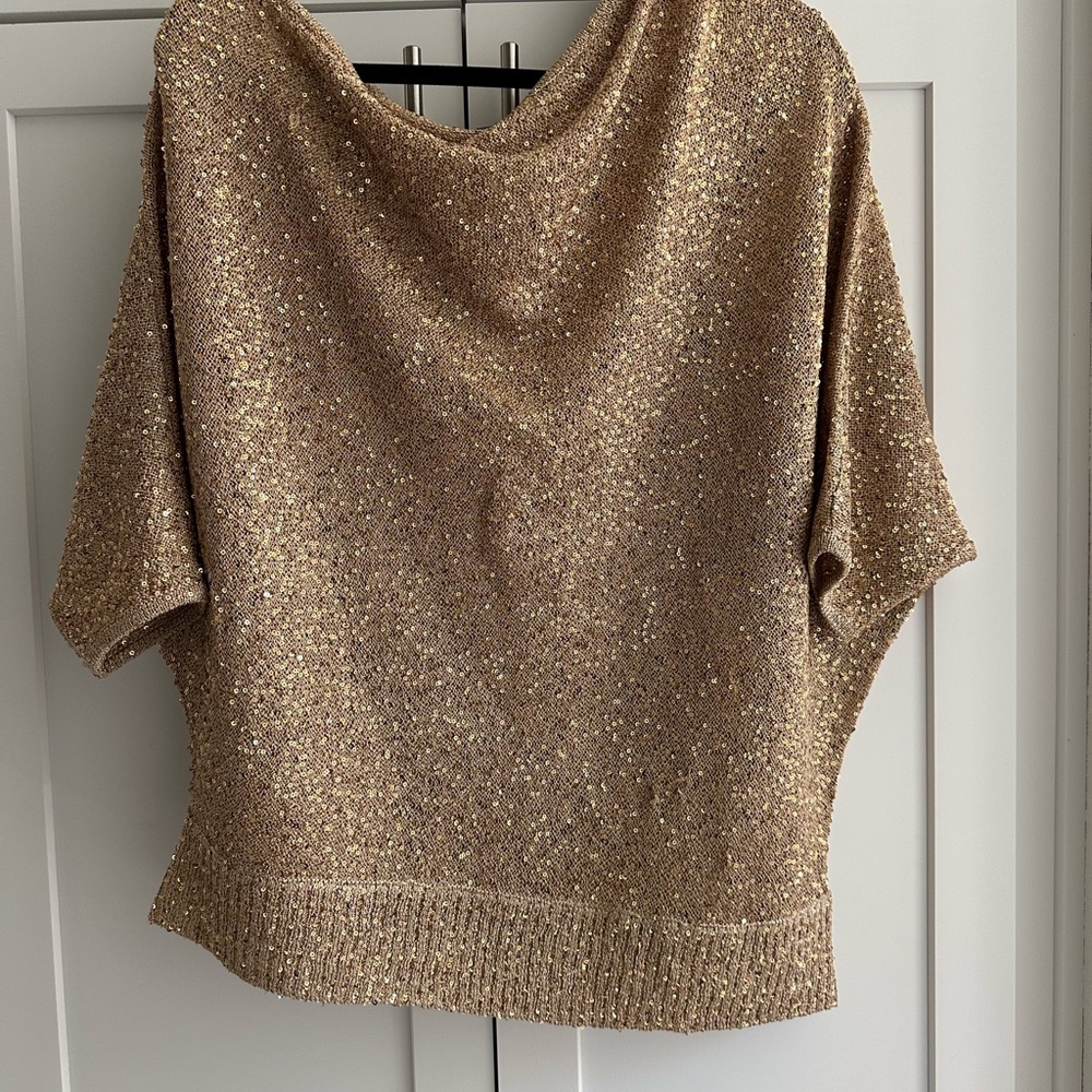 Bebe off the shoulder sequin top